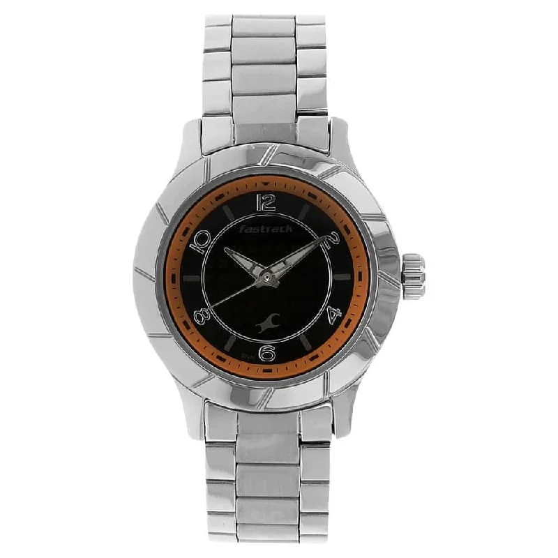 men's watches with classic leather straps and digital features -Urgent Clementine Black