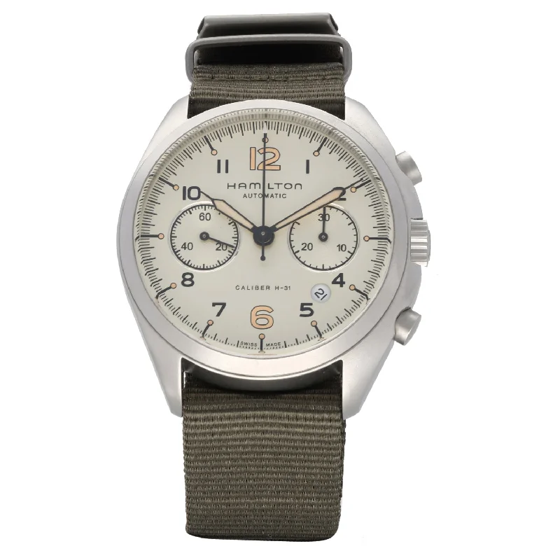 men's watches with solar-powered movement and elegant designs -Hamilton Khaki Aviation H764560 41mm Stainless Steel Watch