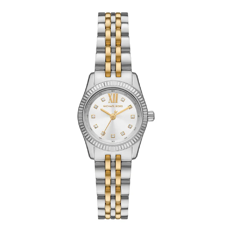 men's watches with fitness tracking features and customizable interfaces -Michael Kors - Two Tone Petite Lexington Watch