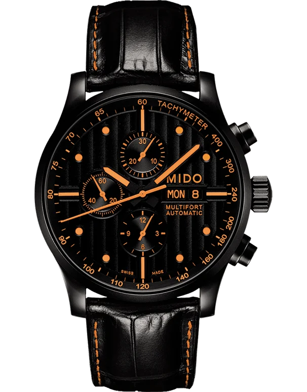 men’s watches with modern features and interchangeable leather straps -MIDO -  Multifort Chronograph Special Edition Automatic Men's Watch - M0056143605122- 781830