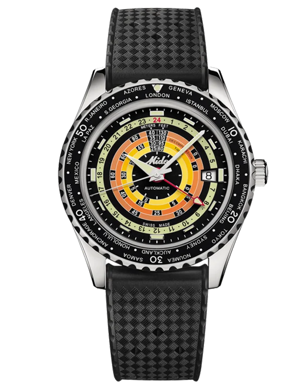 sport watches for men with advanced tracking, health, and fitness features -MIDO - Ocean Star Decompression Worldtimer Men's Watch - M0268291705100 - 787351