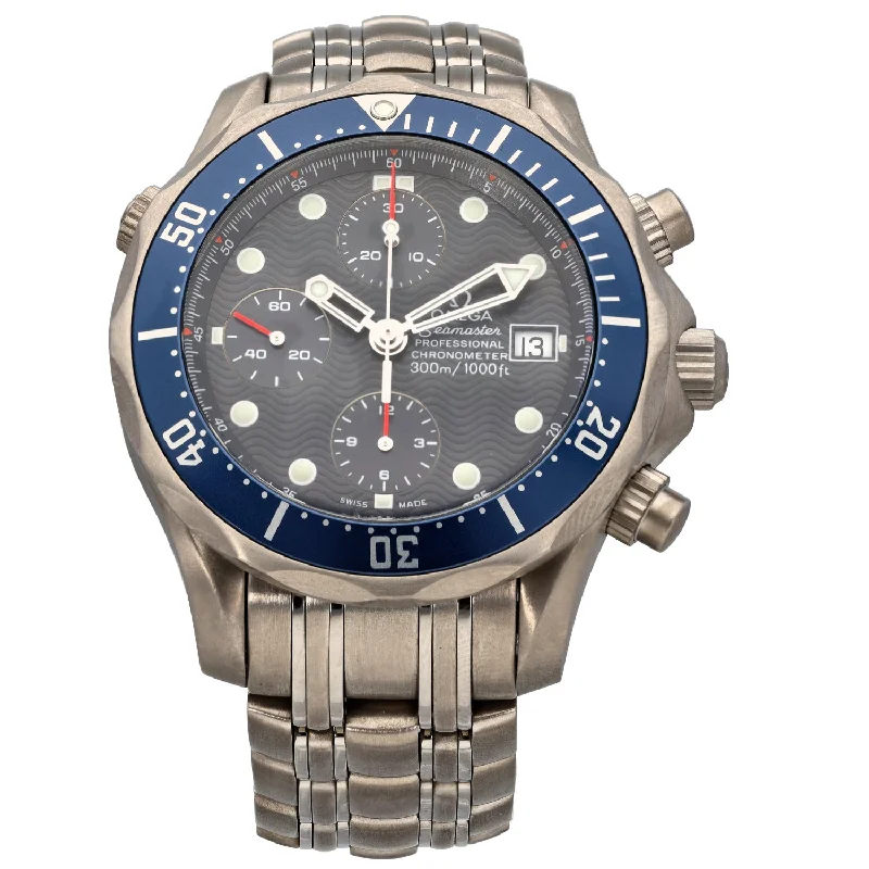 sport watches for men with sleep tracking and real-time health data -Omega Seamaster 42mm Titanium Watch