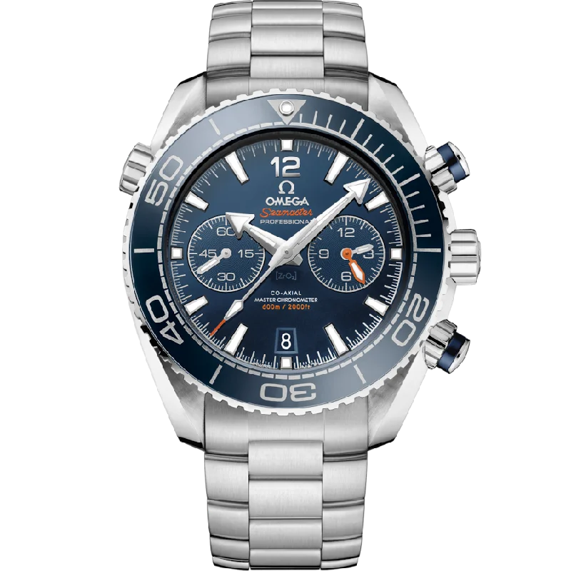 luxury watches for men with high-precision movement and elegant bands -Omega Seamaster Blue Dial Men 46MM