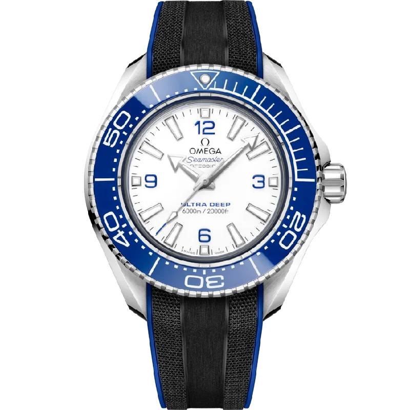 men’s watches with waterproof designs and advanced fitness functions -Omega Seamaster White Dial Men 46MM