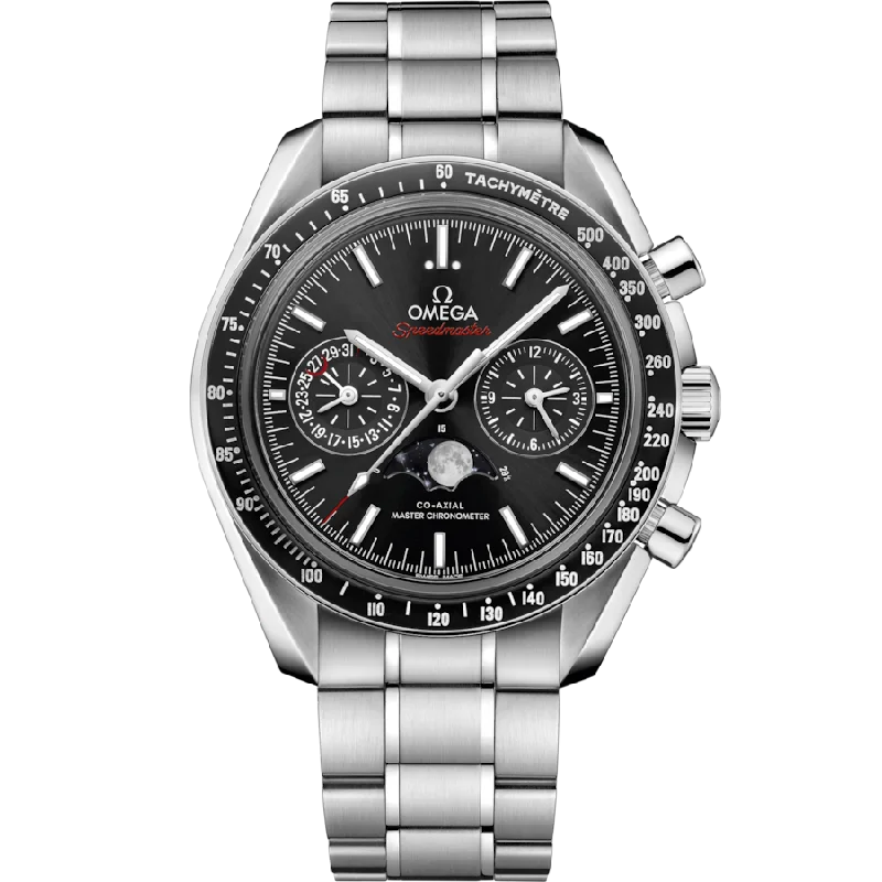 men's watches with digital chronographs and multi-functional features -Omega Speedmaster Black Dial Men 44MM