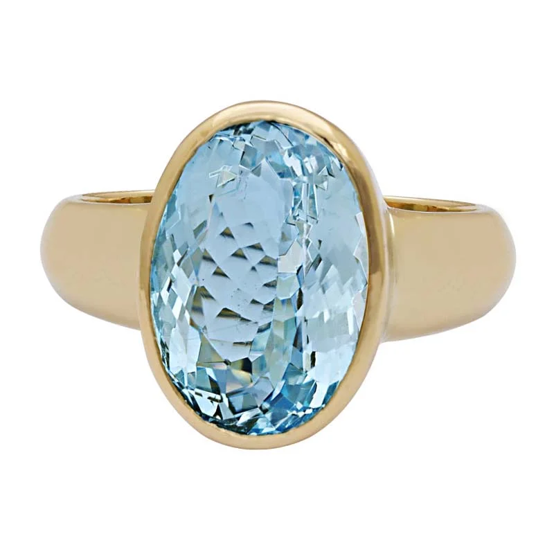 men’s platinum rings with diamonds and sapphires for engagement bands-Ring-aquamarine (530D)