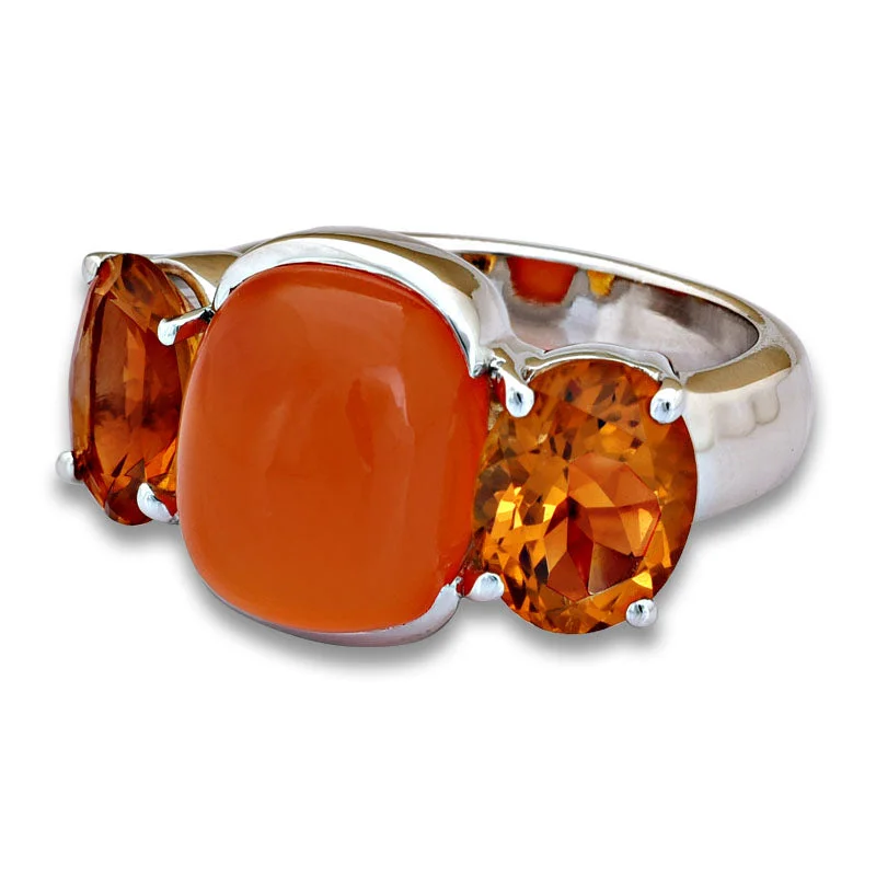 women’s platinum wedding rings with diamonds and sapphires for engagement-Ring-Cornelian and Citrine