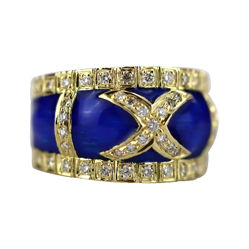 men’s rings with sapphires for wedding rings for women-Ring - Diamond (enamel)