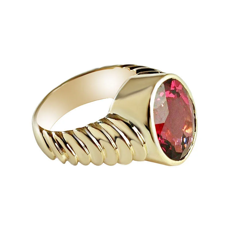 platinum rings with sapphires for engagement for women-Ring-rubellite (990A)