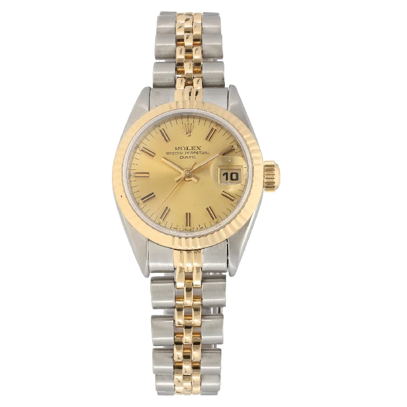 luxury watches for men with high-precision movement and elegant bands -Rolex Date 69173 26mm Bi-Colour Watch