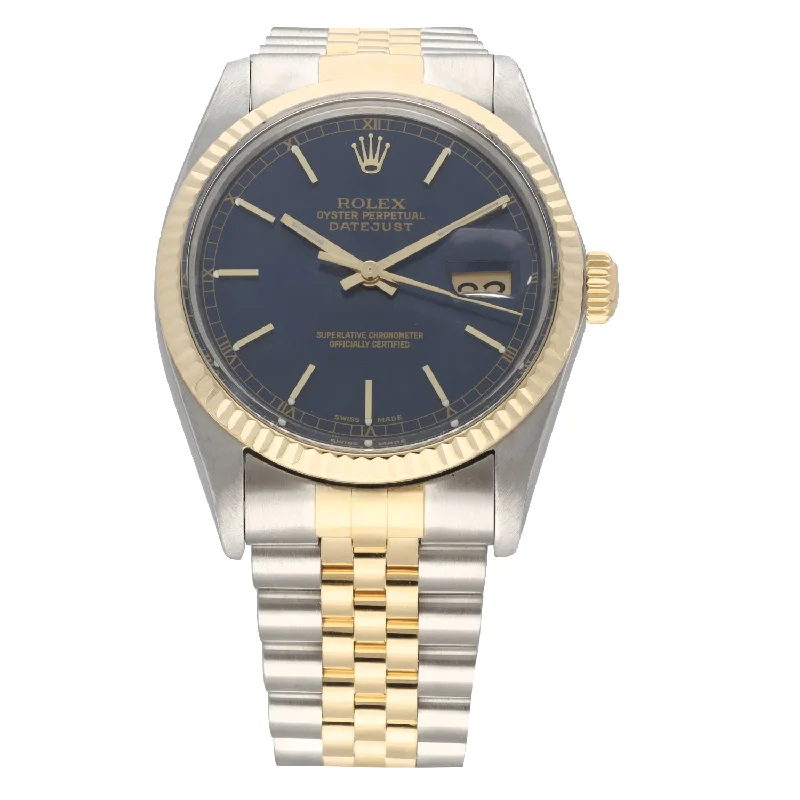 stylish women's watches with bold, oversized dials and adjustable bands -Rolex Datejust 16013 36mm Bi-Colour Watch