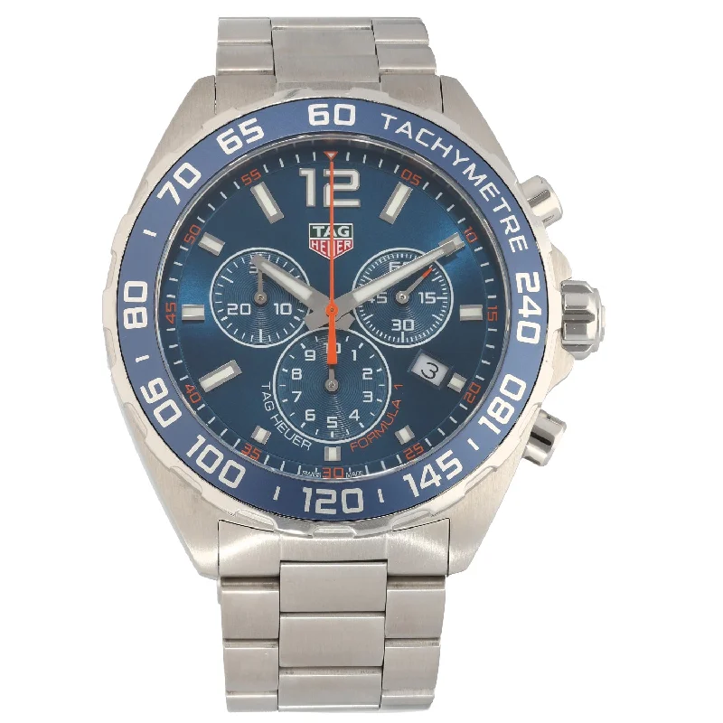 men's watches with advanced chronograph features and minimal designs -Tag Heuer Formula 1 CAZ1014 43mm Stainless Steel Watch