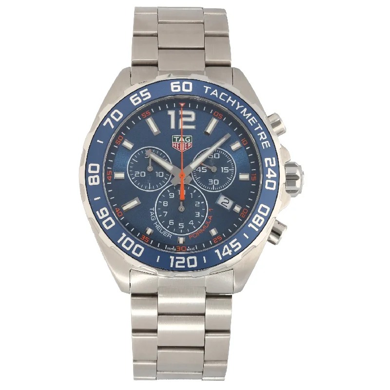 stylish digital watches for men with sleek, modern interfaces -Tag Heuer Formula 1 CAZ1014 43mm Stainless Steel Watch