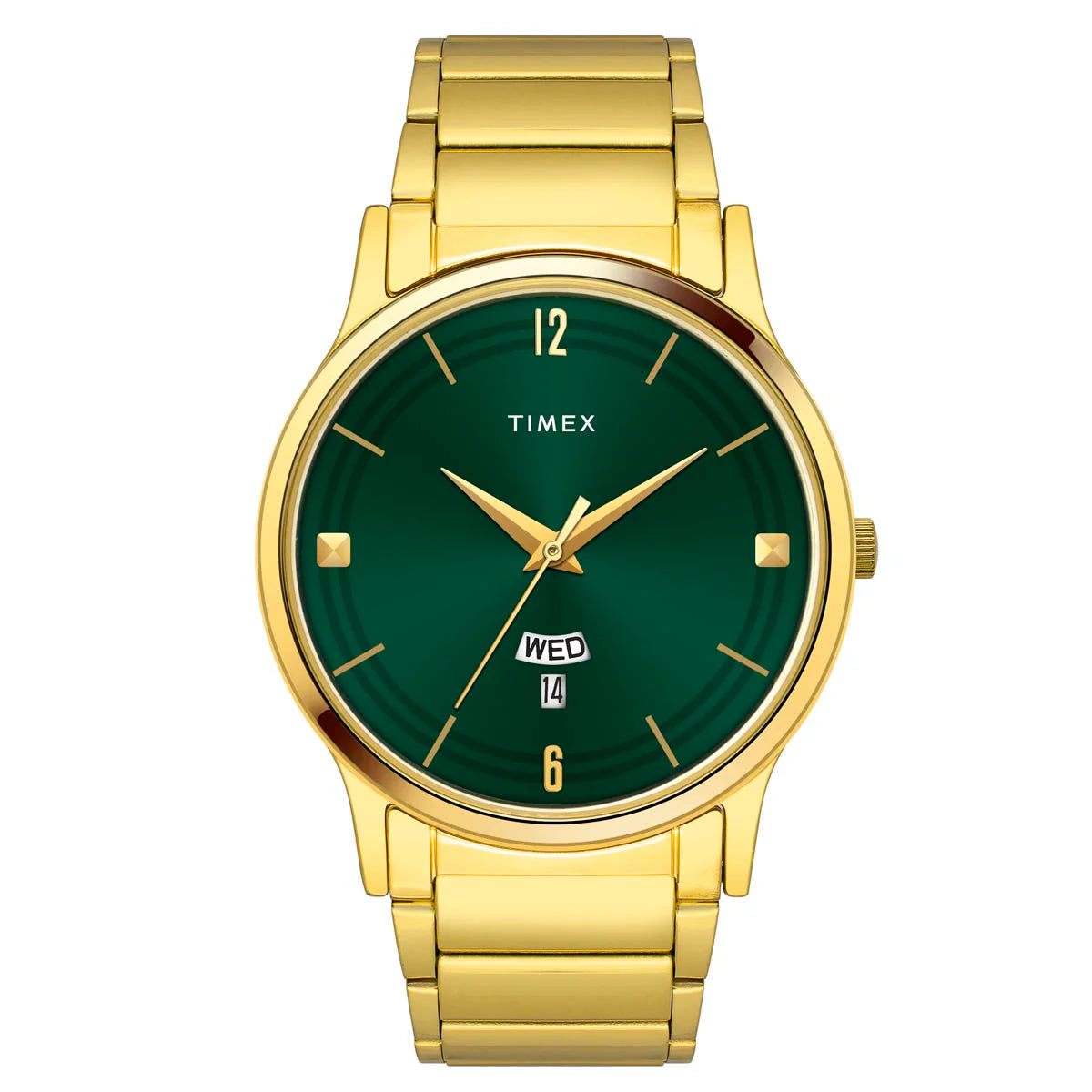 men's watches with minimalistic designs and modern movement -Timex Men Green Round Dial Analog Watch - TW000R462